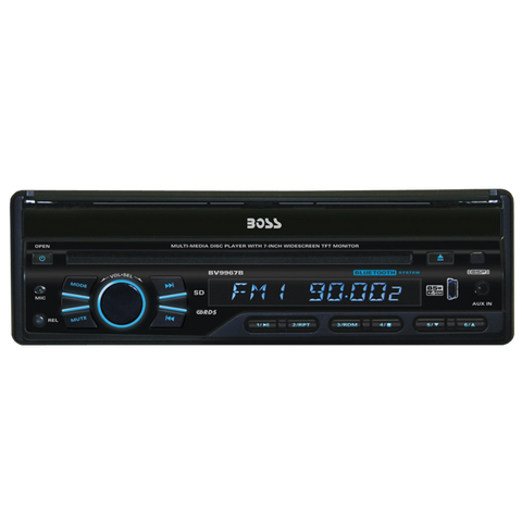 Boss Audio BV9967BI DVD Player with Single-DIN 7-Inch Touchscreen TFT Monitor and AM-FM Receiver