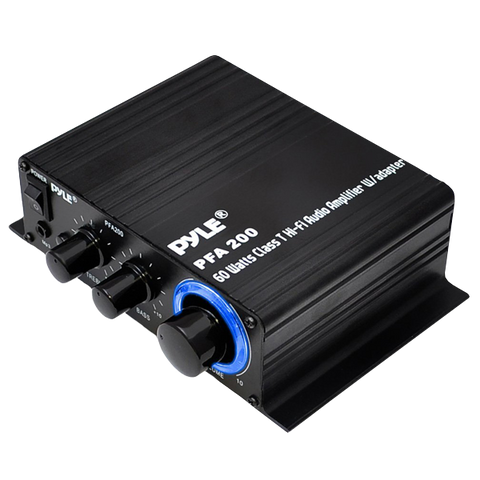 Pyle PFA200 60-Watt Class-T Hi-Fi Audio Amplifier with Adapter